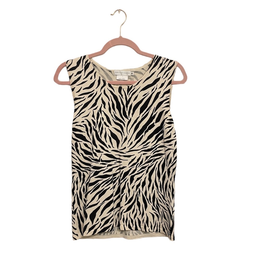 VTG ZEBRA SILK BLEND BLOUSE